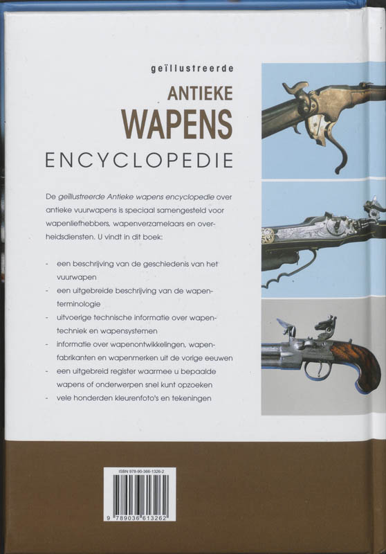 Geillustreerde antieke wapens encyclopedie achterkant