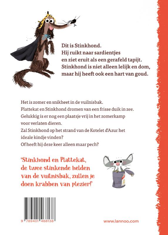 Stinkhond aan het strand / Stinkhond achterkant