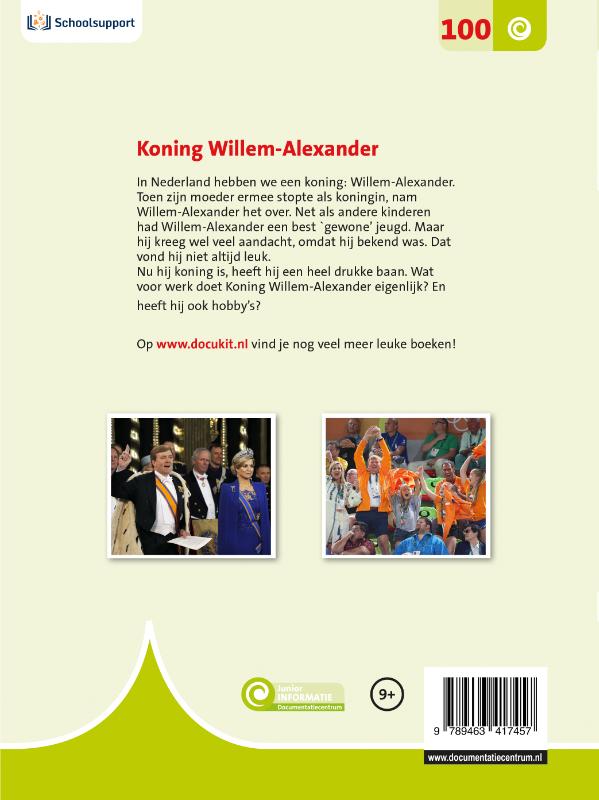 Koning Willem-Alexander / Junior Informatie / 100 achterkant