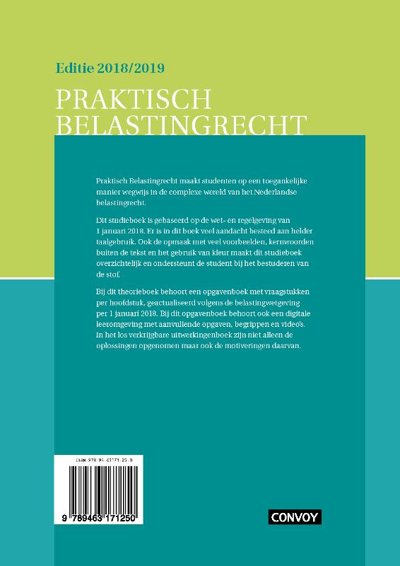 Praktisch Belastingrecht 2018-2019 achterkant