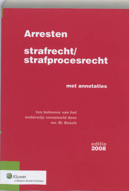 Arresten Strafrecht/Strafprocesrecht / 2008