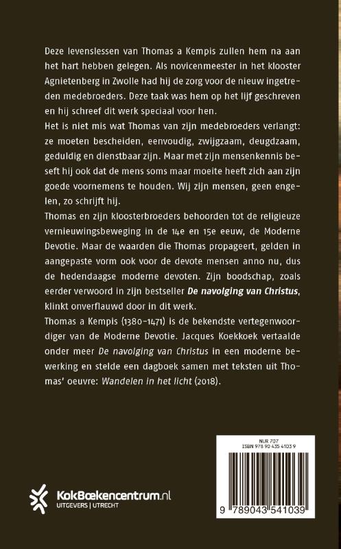 Levenslessen voor moderne devoten achterkant