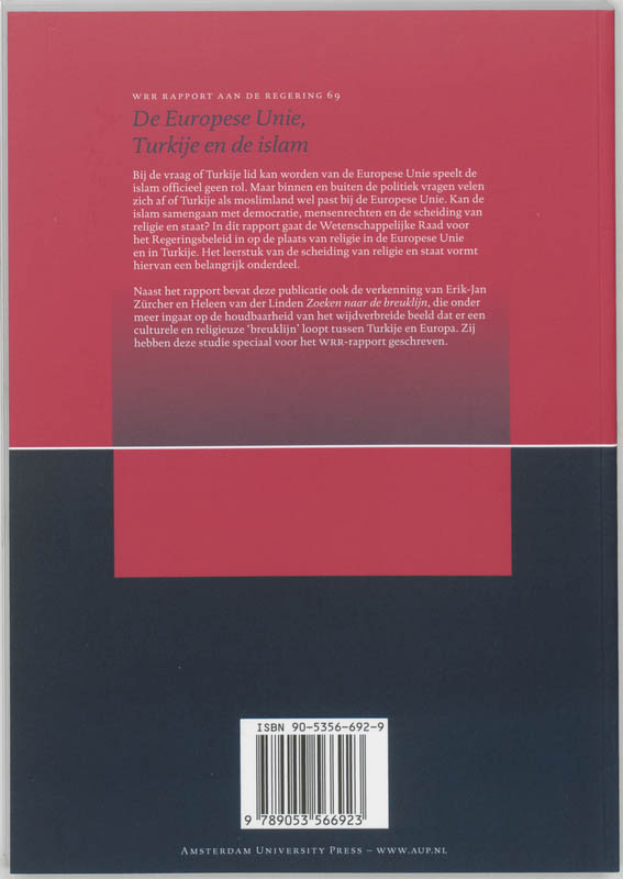 De Europese Unie, Turkije En De Islam achterkant