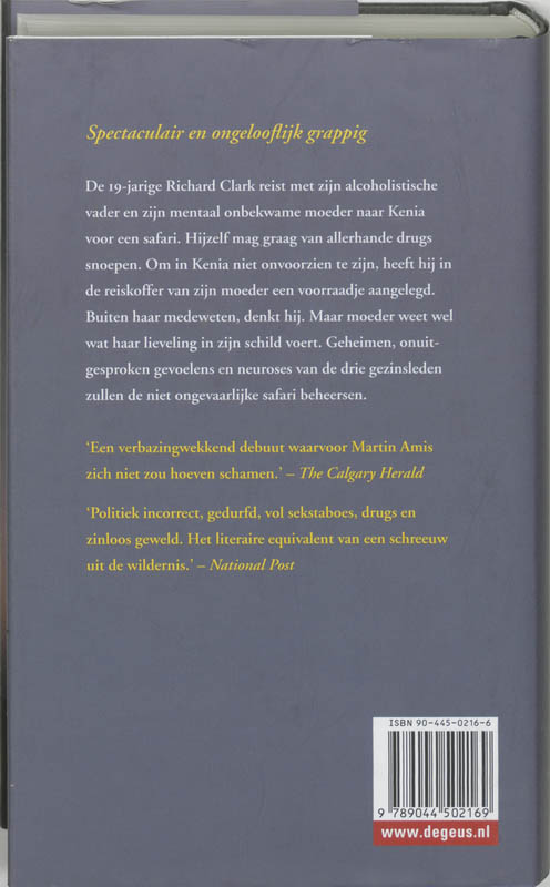 Afrikaans safaridagboek achterkant