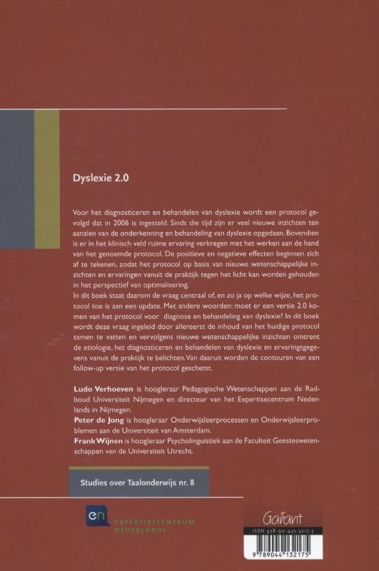 Studies over Taalonderwijs 8 -  Dyslexie 2.0 achterkant