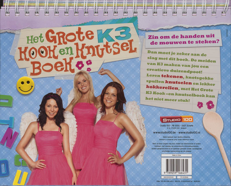 Het grote K3 kook en knutselboek achterkant