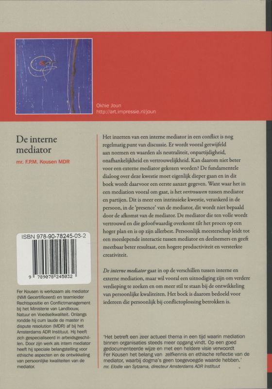 De interne mediator / NMI kennisreeks achterkant