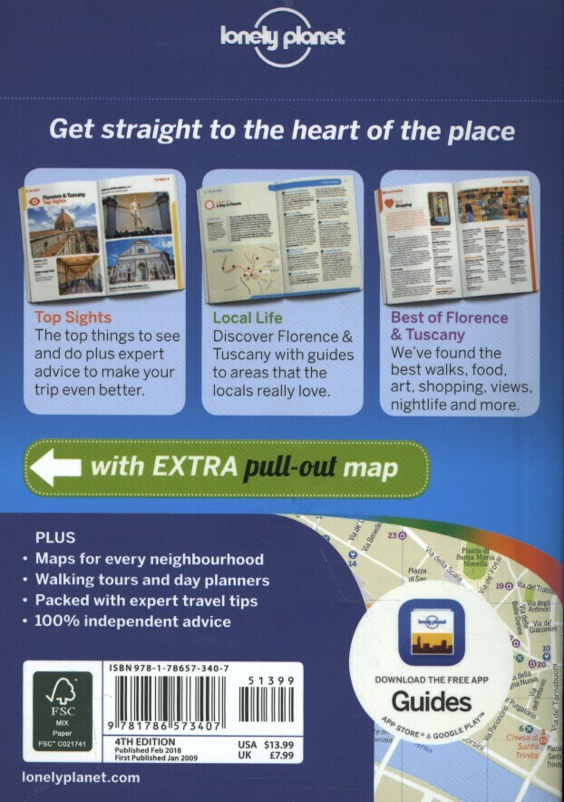 Florence & Tuscany / Lonely Planet Pocket Guides achterkant