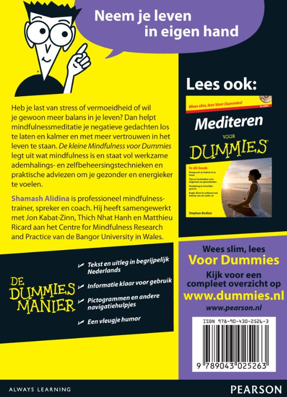 De kleine Mindfulness voor dummies / Voor Dummies achterkant