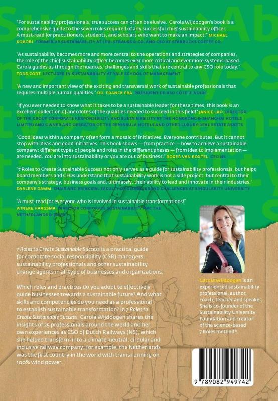 7 Roles to Create Sustainable Success achterkant