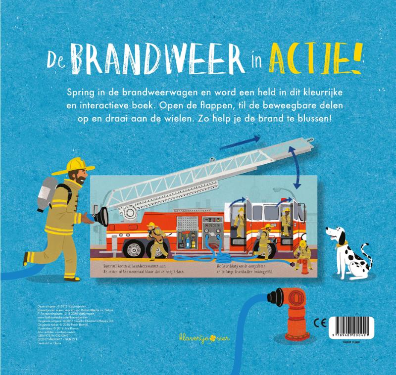 De brandweer in actie! / Peuterboek met bewegende elementen / 0 achterkant