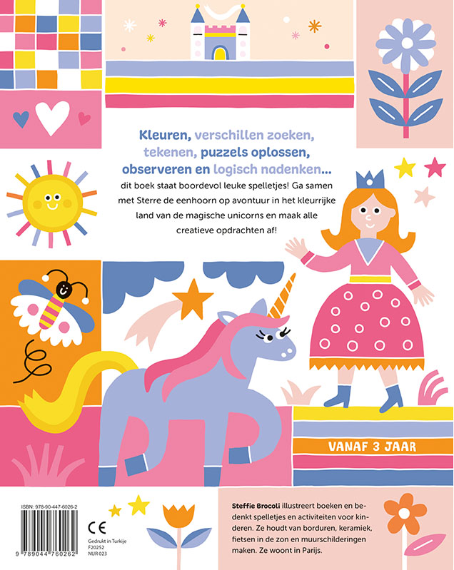 Unicorn magic spelletjesboek achterkant