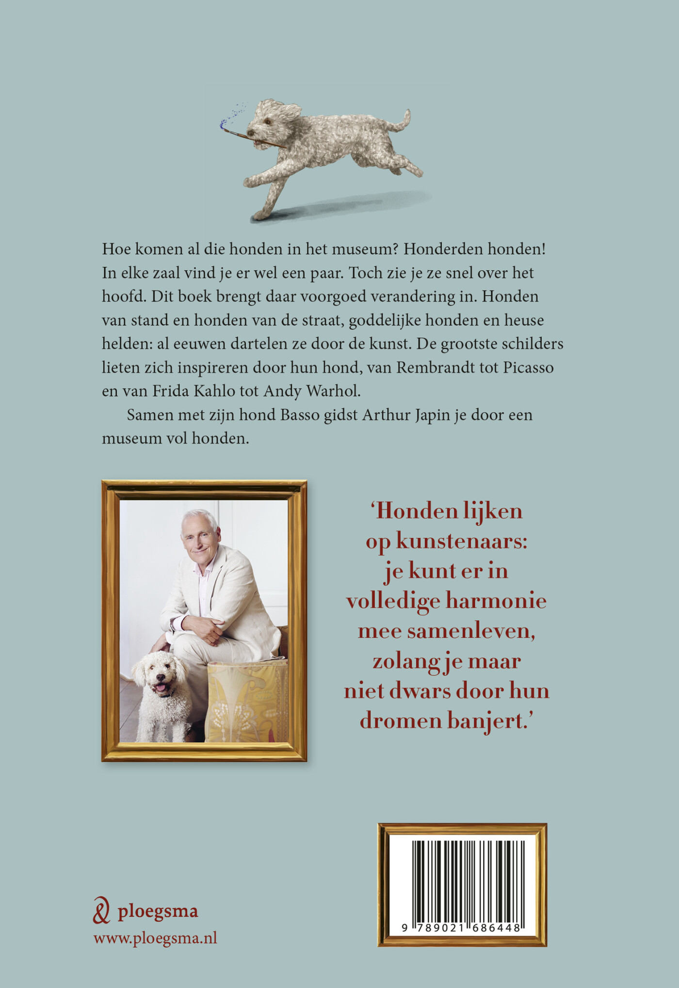 Honden in het museum achterkant