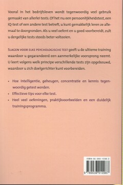 Slagen voor elke psychologische tst achterkant