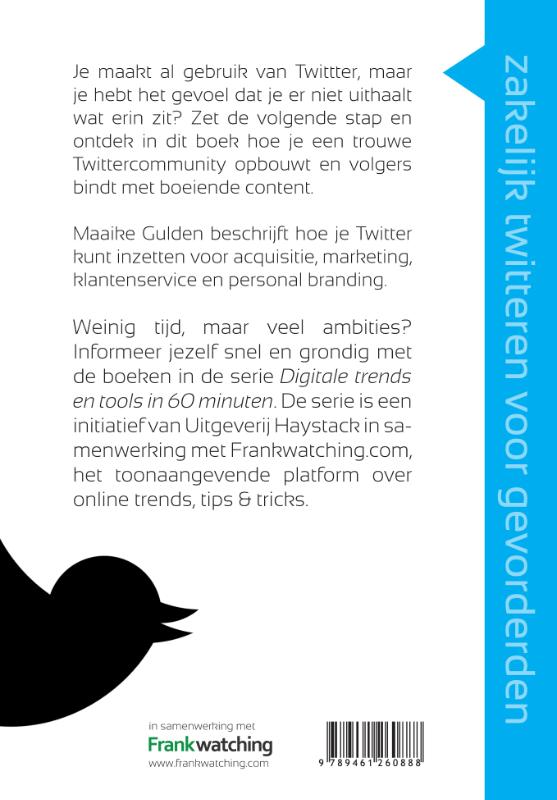 Zakelijk twitteren voor gevorderden in 60 minuten / Digitale trends en tools in 60 minuten / 9 achterkant