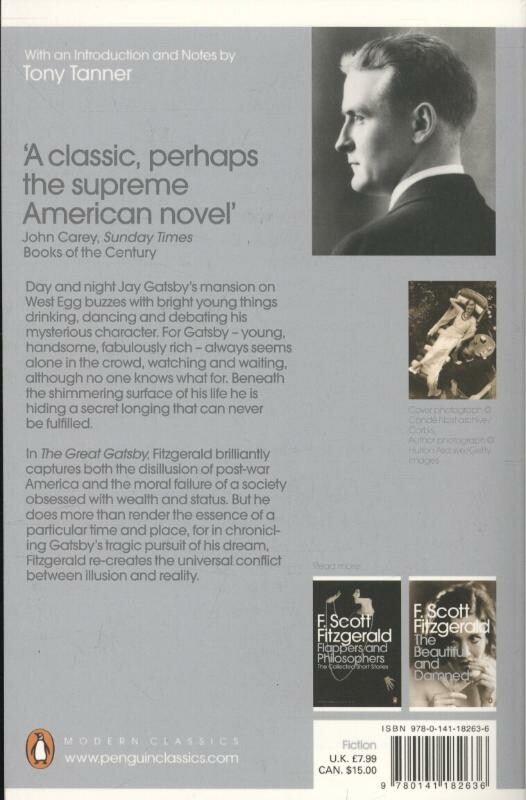 The great Gatsby / Penguin modern classics achterkant