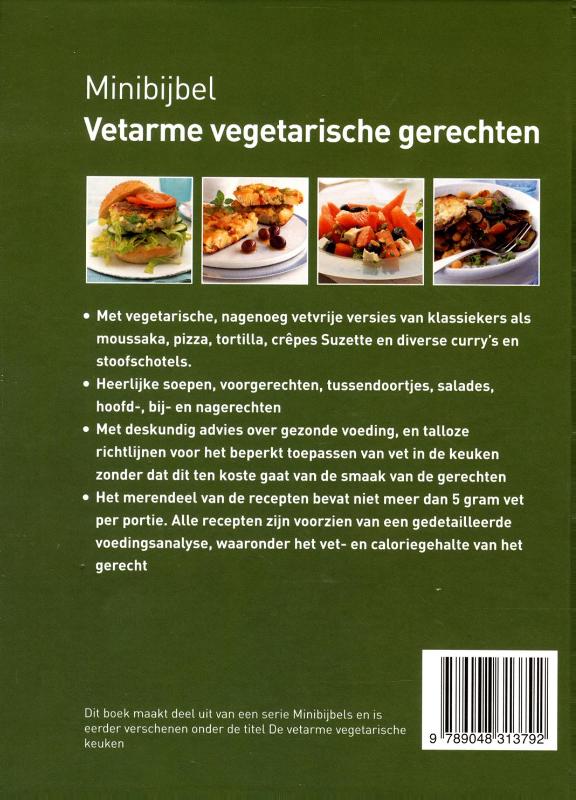 Vetarme vegetarische recepten / Minibijbel achterkant