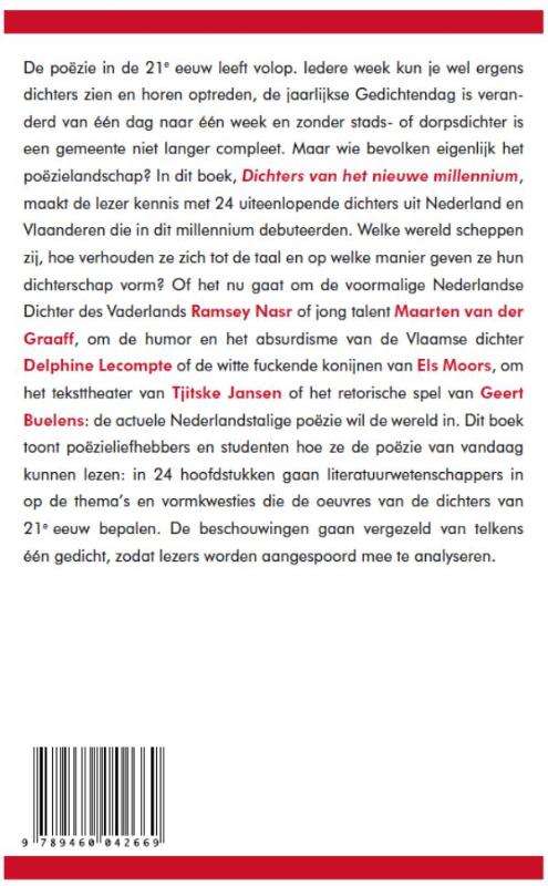 Dichters van het nieuwe millennium achterkant