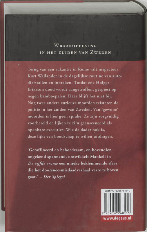 De vijfde vrouw / Inspecteur Wallander-reeks / 6 De vijfde vrouw / Inspecteur Wallander-reeks / 6 achterkant