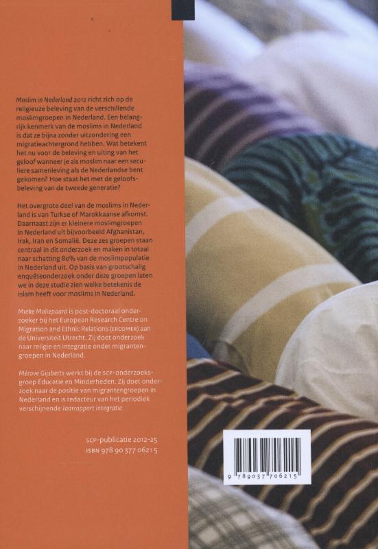 Moslim in Nederland 2012 / SCP-publicatie / 2012-25 achterkant