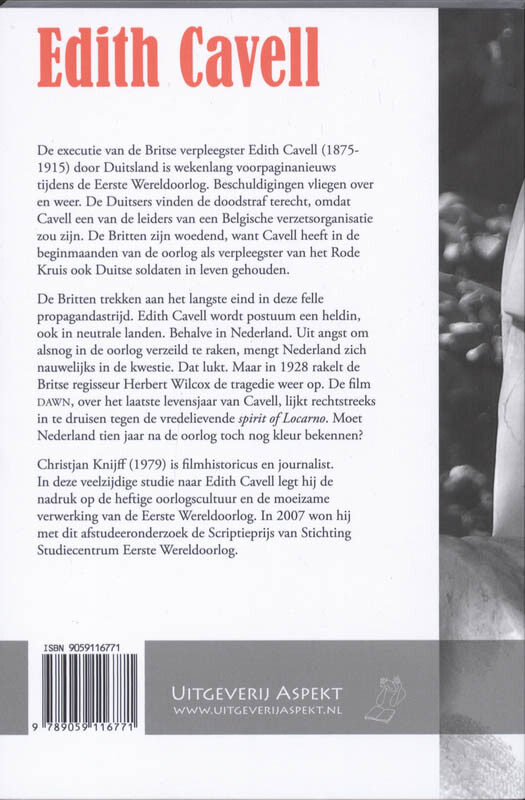 Edith Cavell achterkant