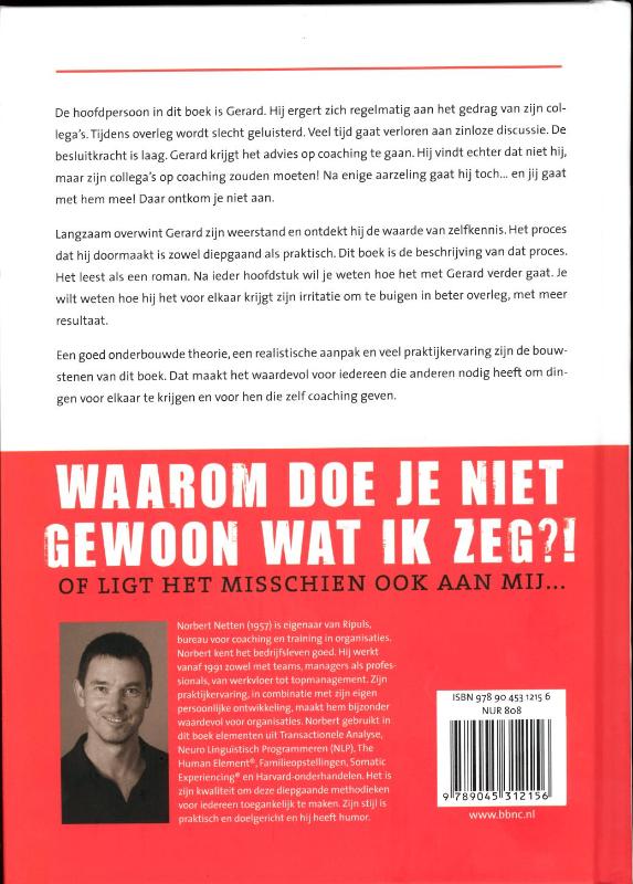 Waarom doe je niet gewoon wat ik zeg?! achterkant