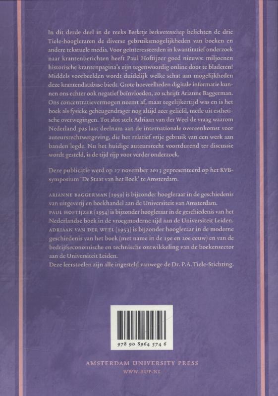 Tiele-lezing - Boeketje boekwetenschap 3 Van het boek en de rand achterkant