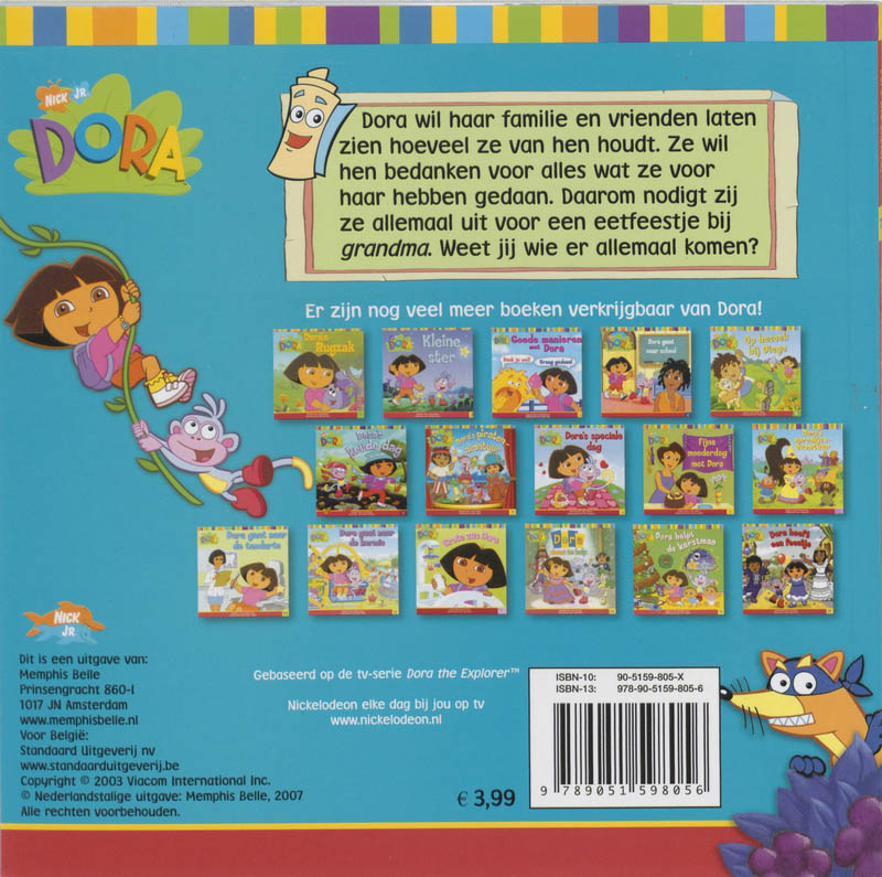 Dora / Dora's eetfeestje / Dora achterkant
