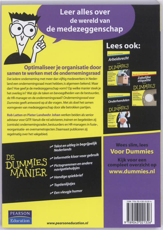 Ondernemingsraad voor Dummies / Voor Dummies achterkant