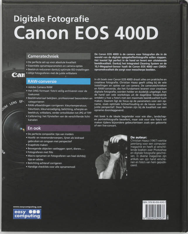 Digitale Fotografie Canon EOS400D achterkant