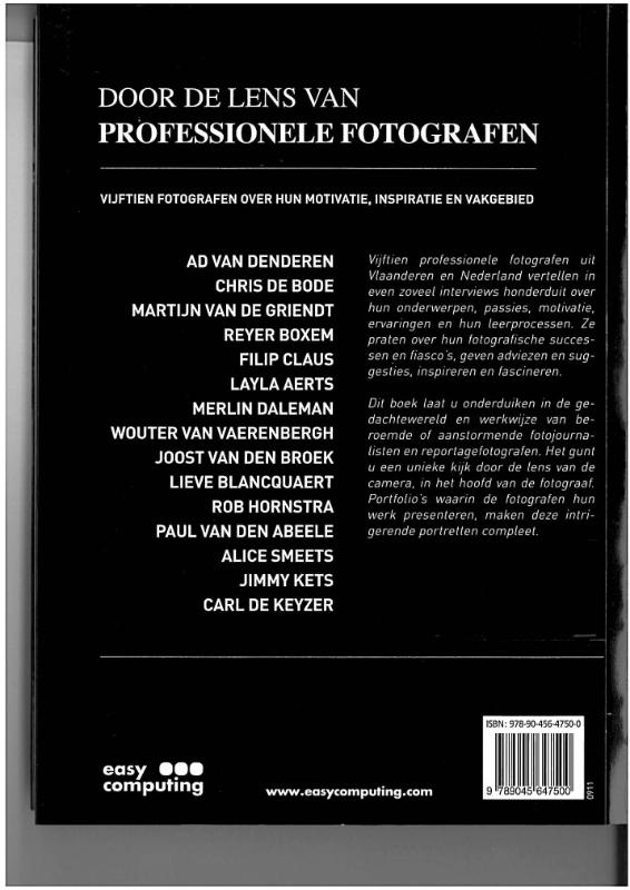 Door de lens van professionele fotografen achterkant