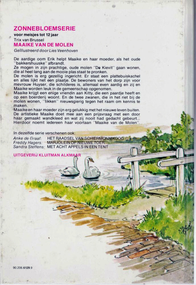 Maaike van de molen / Zonnebloem serie achterkant