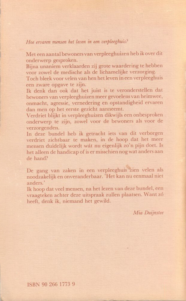 Als je goed luistert, hoor je ze huilen achterkant