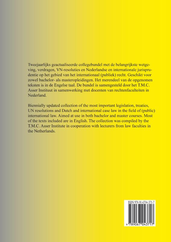 Elementair Internationaal Recht 2023 / Elementary International Law 2023 achterkant