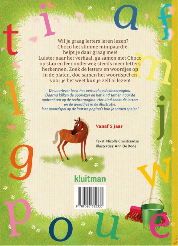 Letters leren met Choco achterkant