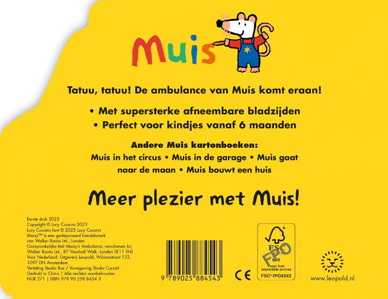 De ambulance van Muis / Muis achterkant