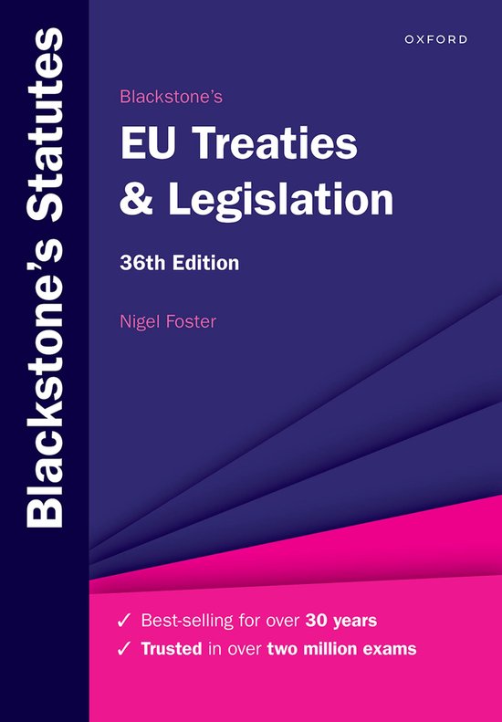 Blackstone's Statute Series- Blackstone's EU Treaties & Legislation