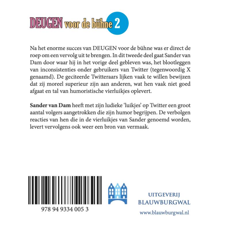 Deugen voor de bühne 2 achterkant