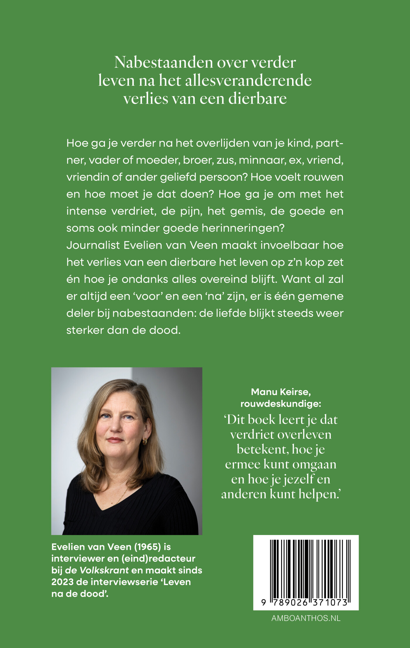 Die ene die er niet meer is achterkant