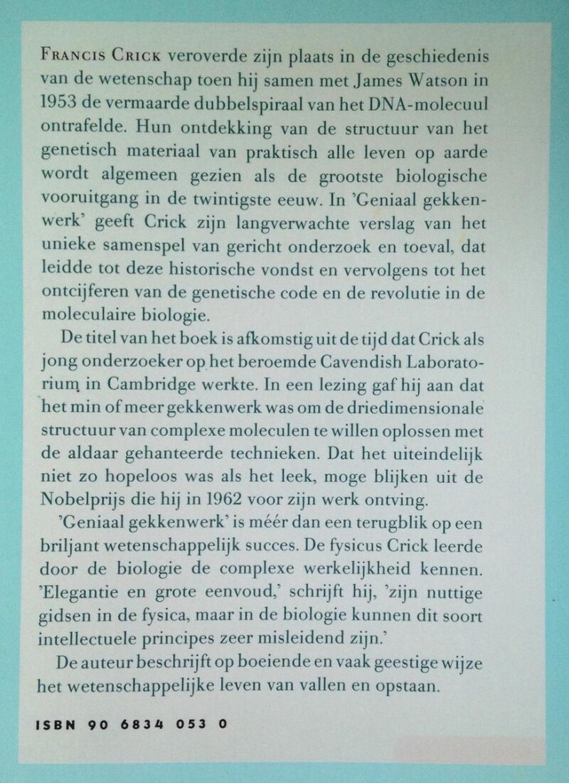 Geniaal gekkenwerk achterkant