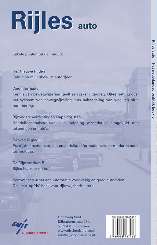 Rijles auto achterkant