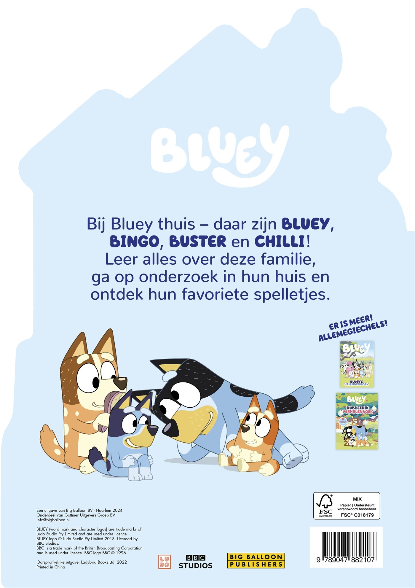 Thuis bij Bluey / Bluey achterkant