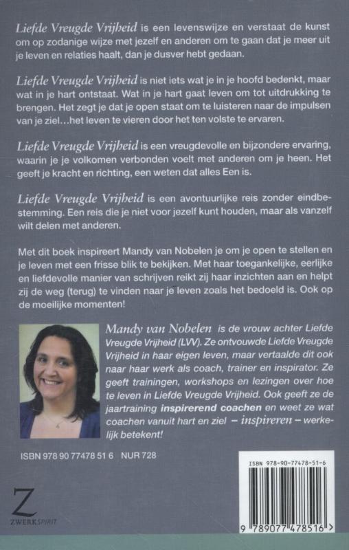 Liefde vreugde vrijheid achterkant