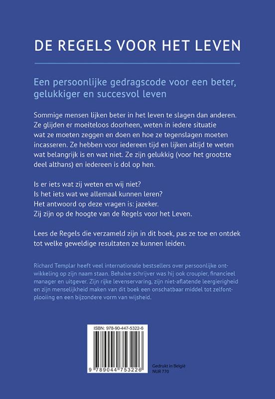 De regels voor het leven achterkant