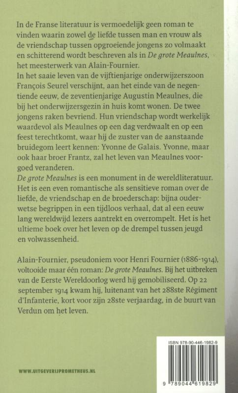 De grote Meaulnes achterkant