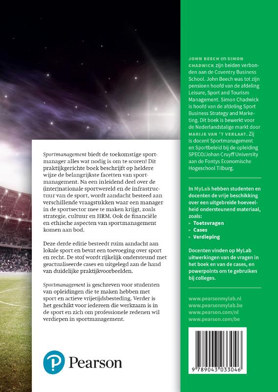 Sportmanagement achterkant