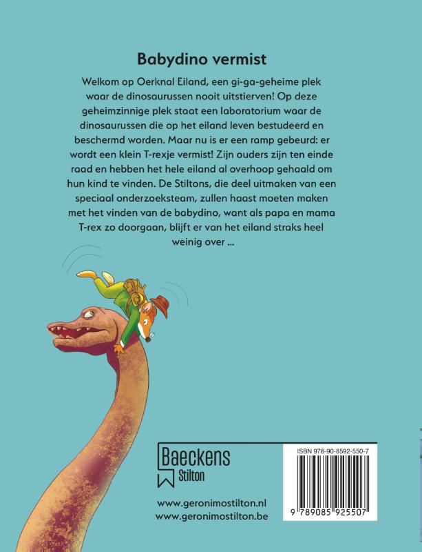 Babydino vermist / Geronimo Stilton-reeks / 83 achterkant