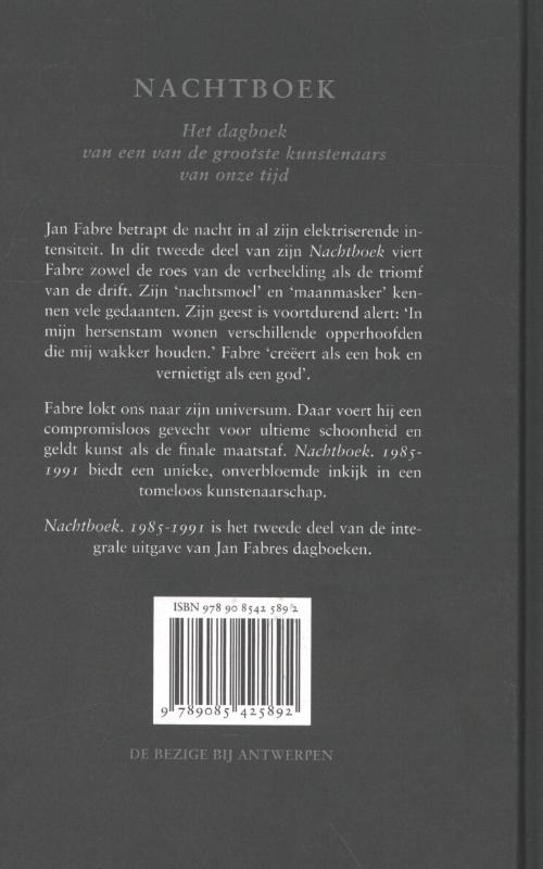 Nachtboek 1985-1991 achterkant