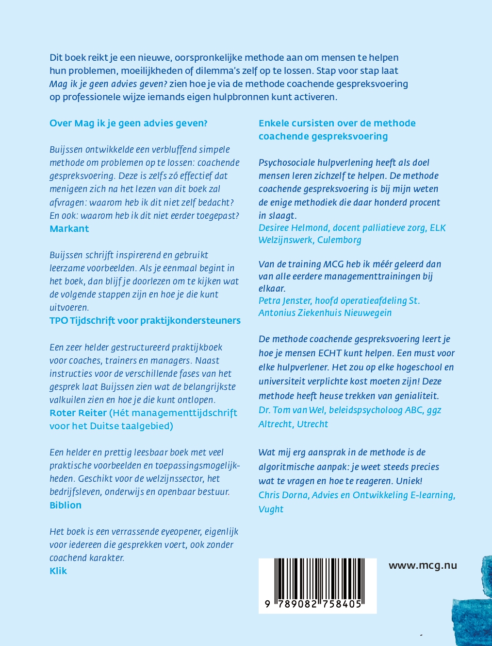 Mag ik geen advies geven. achterkant