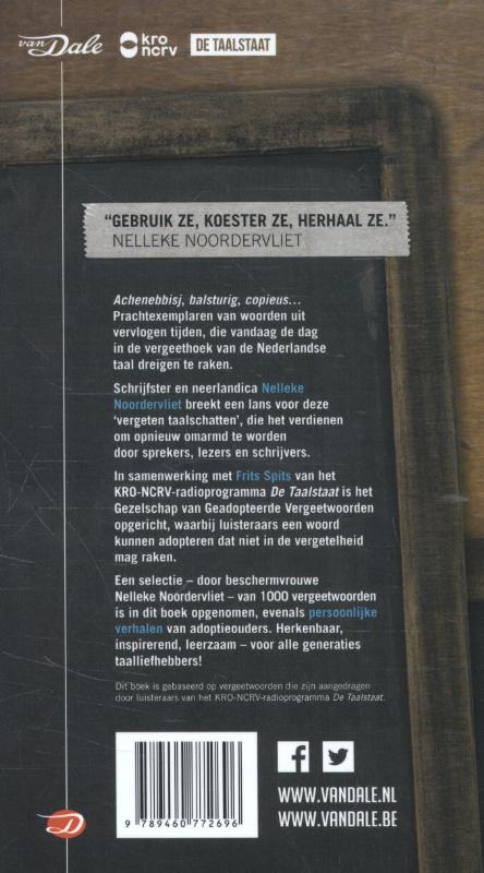 1000 vergeetwoorden om te koesteren 1000 vergeetwoorden om te koesteren achterkant